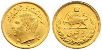 Iran 1/2 Pahlavi SH Gold Mohammed Reza Pahlevi, Shah 1941-1979. Picture