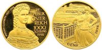 Österreich 1000 Schilling Gold Gold Zweite Republik nach 1945. Picture