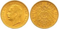 Baden 20 Mark Gold Friedrich II. 1907-1918.