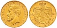 Rumänien 20 Lei Gold Carol I. 1866-1914.