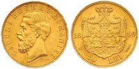 Rumänien 20 Lei Gold Carol I. 1866-1914.