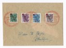 Deutschland - Französische Zone - Baden Kpl. Satz Französische Zone / Baden 1949 Mi. 42A - 45A auf Brief mit Dunant-Stempel