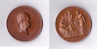 Österreich Bronzemedaille "Weltausstellung Wien 1873" Franz Joseph I. (K.Schwenze