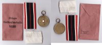 3.Reich KRIEGS-VERDIENSTMEDAILLE 1939 am Band mit Verleihungstüte