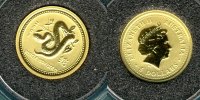 Australien 5 Dollars 2001 stgl. Jahr der Schlange 1/20 oz. 119,00 EUR 