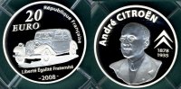 Frankreich 20 Euro 2008 PP Andre Citroen mit Etui & Zertifikat   5 oz. Ag 295,00 EUR 