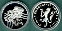 Norwegen 100 Kroner 1993 PP 100 Jahre Radweltmeisterschaften - Hamar / m... 225,00 EUR incl. VAT., +  7,90 EUR shipping