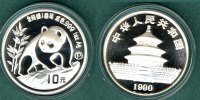 China 10 Yuan Panda 1 oz. Ag Polierte Platte