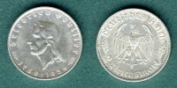 III. Reich 2 Reichsmark Friedrich von Schiller