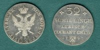 Lübeck 32 Schillinge 1797 vz Doppeladler m...