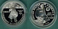 USA 1 Dollar 1992 PP Kolumbus mit Etui, oh...