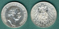 Sachsen 5 Mark 1914 E vz/stgl. Friedrich August III. 119,00 EUR 