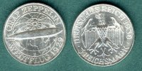 Weimarer Republik 3 Reichsmark Graf Zeppelin