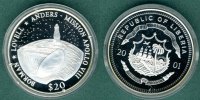 Liberia 20 Dollars Mission Apollo VIII Picture