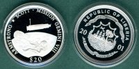 Liberia 20 Dollars Mission Gemini VIII Picture