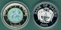 Nauru 10 Dollars 1 DM und 1 Euro als Kinegramm Picture