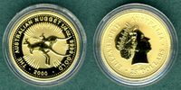 Australien 25 Dollars Australien Nugget 1/4 oz. Zwei Känguruhs / Beizeichen "Expo Hannover" mit COA Picture
