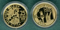 Belgien 25 Euro Olympiade in Peking / Mit Etui und COA Picture