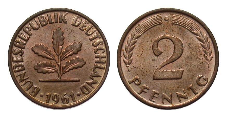 Pfennig G Bundesrepublik Deutschland Ch Unc Moneda