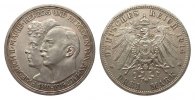 Kaiserreich 3 Mark Anhalt Silberhochzeit