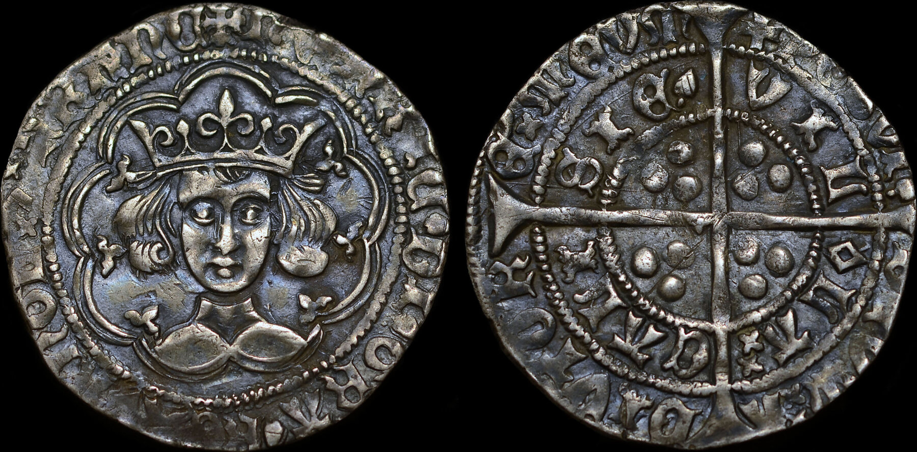 Great Britain Henry Vi Silver Groat Pinecone Mascle Issue