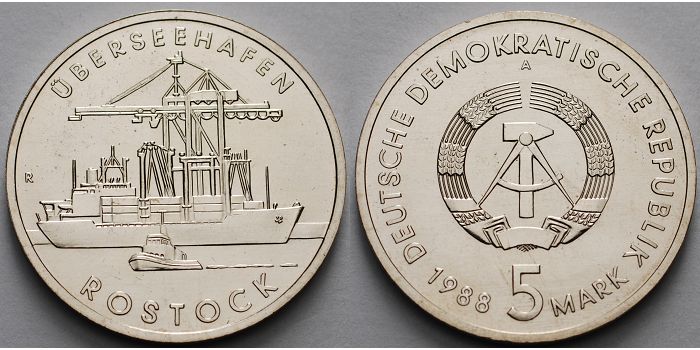 Deutschland Ddr Mark Berseehafen Rostock Ku Ni Archivbild