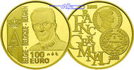 Belgien 100 Euro, 15,54g fein 29 mm Ø Le Franc Germinal, mit Kapsel im Etui & Zertifikat & Schuber