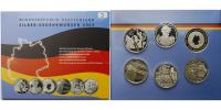 Deutschland 10 Euro x6 Silbergedenkmünzen-Set 2003 mit Fußball, 3. Ausg. 2003 -Archivbild-