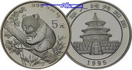 China 5 Yuan Panda Bären, 1/2 oz, Silber