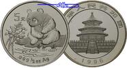 China 5 Yuan Panda Bären, 1/2 oz, Silber