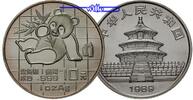 China 10 Yuan Panda Bären, 1 oz, Silber