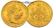 Österreich 8 Gulden/<br>Florin,<br> 5,80g <br>fein<br>21 mm Ø Franz-Joseph I (amtl. Neuprägung) GOLD, Archivbild