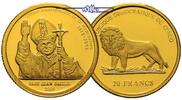 Kongo(Kinshasa) 20 Francs 1,24g fein 13,92mm Ø Papst Joh. Paul II. 999,9 Gold, inkl. Kapsel ohne Zertifikat, -Archivbild-