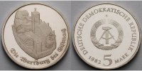 Deutschland, DDR 5 Mark Wartburg bei Eisenach, Ku.-Ni.,<b>-Archivbild-</b>