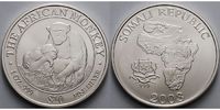 Somalia 10 $1 ozØ 40 mm The African Monkey, 6.Ausgabe, 999er Silber, letzte Ausgabe