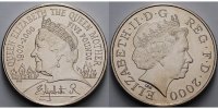 Großbritannien 5 Pounds Queen Mother,Kupfer Nickel