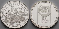 Deutschland Medaille 100 Jahre Schalke 04 1904 - 2004 inkl. Kapsel & Zertifikat & Kassette