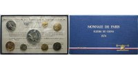 Frankreich 66,86 Francs 9 Münzen im KMS in Landeswährung vor Euroeinführung - Fleurs de Coin -