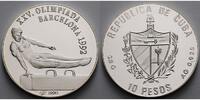 Kuba 10 Pesos Oly. Sommerspiele in Barcelona - Seitpferd-Turnen -