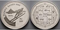 Nepal 500 Rupees Oly. Winterspiele in Albertville - Skispringen - mit MDM - Zertifikat