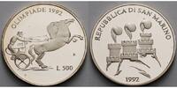 San Marino 500 Lire Oly. Sommerspiele in Barcelona - Antikes Wagenrennen - mit MDM Zertifikat