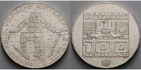 Österreich 100 Schilling <br>15,36g fein,<br> 36 mm Ø Abfahrtsläufer auf Fernsehbildwand, - Archivbild -