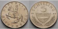 Österreich 5 Schilling<br>3,33 g fein,<br> 23mm Ø Reiter in der Levade in der Spanischen Hofreitschule zu Wien,- Archivbild -