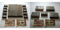Detmold 15 Druckplatten der Detmolder Notgeldserie<i>Varusschlacht</i>,<b>SEHR RAR</b>,