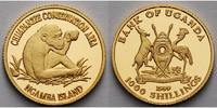 Uganda 1000 Shillings1,24g fein13,92 mm Ø Schimpanse, inkl. Kapsel und MDM-Zertifikat