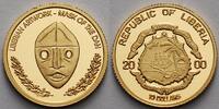 Liberia 10 Dollar1,24g fein13,92 mm Ø Maske der Dan, inkl. Kapsel und MDM-Zertifikat