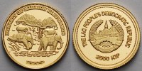 Laos 2000 Kip1,24g fein13,92 mm Ø Dynastie der Million Elefanten, inkl. Kapsel und MDM-Zertifikat