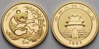 China 5 Yuan,<br>1,55g fein<br>14 mm Ø Panda, inkl. Kapsel und MDM-Zertifikat, <b>RAR</b>