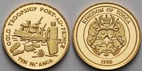 Tonga 10 Pa\'anga<br>1,24g fein<br>14 mm Ø Port-au-Prince, inkl. Kapsel und MDM-Zertifikat