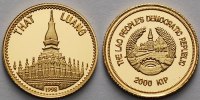 Laos 2000 Kip<br>1,24g fein<br>14 mm Ø 199...